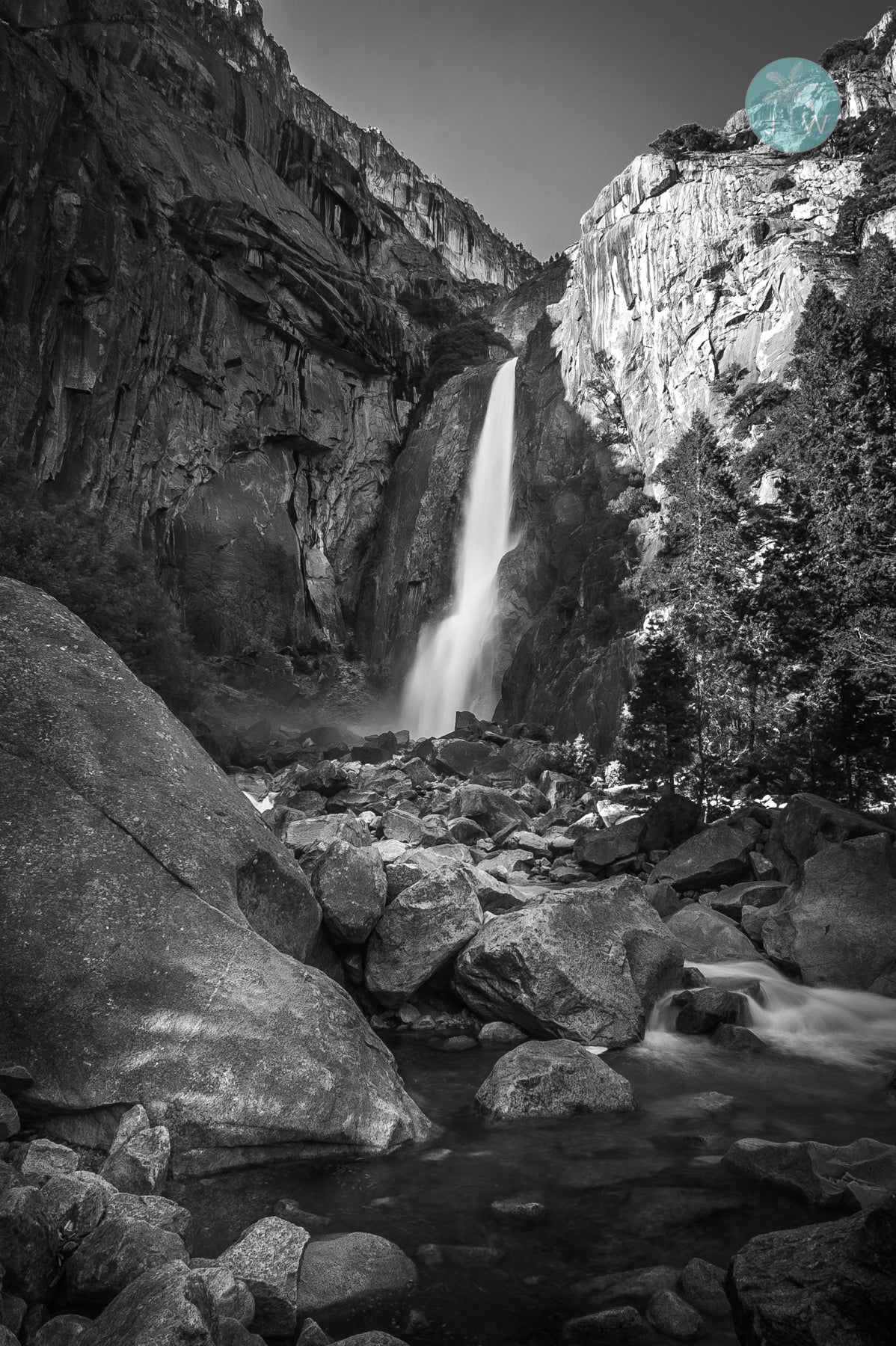 Yosemite Falls B&W